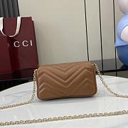 Gucci GG Marmont mini shoulder bag 841290 brown - 17cm - 5