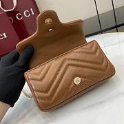 Gucci GG Marmont mini shoulder bag 841290 brown - 17cm - 4