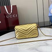 Gucci GG Marmont Super Mini Bag 476433 Gold - 16.5x10x4.5cm - 4