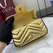 Gucci GG Marmont Super Mini Bag 476433 Gold - 16.5x10x4.5cm - 3