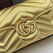 Gucci GG Marmont Super Mini Bag 476433 Gold - 16.5x10x4.5cm - 2