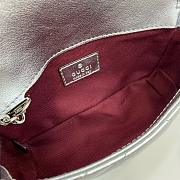 Gucci GG Marmont Super Mini Bag 476433 Silver - 16.5x10x4.5cm - 5