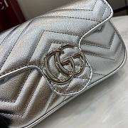 Gucci GG Marmont Super Mini Bag 476433 Silver - 16.5x10x4.5cm - 4