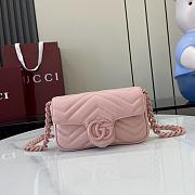 Gucci GG Marmont Super Mini Bag 476433 All Pink - 16.5x10x4.5cm - 1