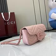 Gucci GG Marmont Super Mini Bag 476433 All Pink - 16.5x10x4.5cm - 6