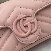 Gucci GG Marmont Super Mini Bag 476433 All Pink - 16.5x10x4.5cm - 2