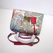 Gucci Padlock Signature Top Handle Bag painting of birds and flowers 453188 - 5