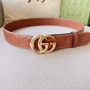 Gucci GG Suemec Belt Brown - 4CM - 1