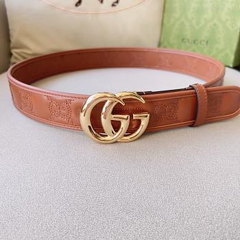 Gucci GG Suemec Belt Brown - 4CM