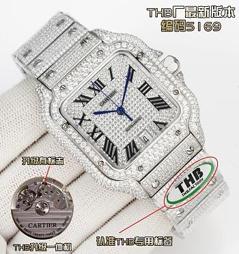 Cartier Moissanite Watch 40mm