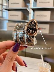Bvlgari Serpenti Tubogas Watch in Silver & Rose Gold - 1