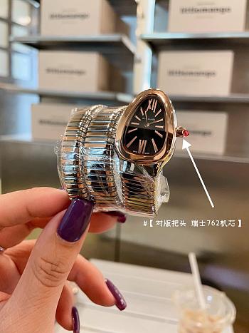 Bvlgari Serpenti Tubogas Watch in Silver & Rose Gold