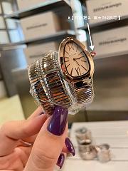 Bvlgari Serpenti Tubogas Watch in Silver & Rose Gold - 4