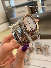 Bvlgari Serpenti Tubogas Watch in Silver & Rose Gold - 2