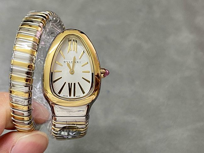 Bvlgari Serpenti Tubogas Watch in Silver & Gold - 1