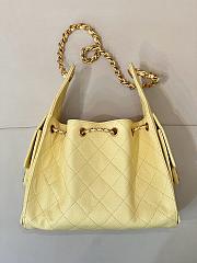 Chanel 25 Small Handbag Calfskin & Gold-Tone Metal Yellow 30cm - 2