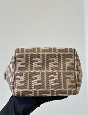 Fendi Mini Roll Dove grey denim-effect FF jacquard mini-bag - 16cm - 4