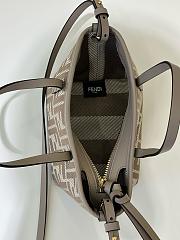 Fendi Mini Roll Dove grey denim-effect FF jacquard mini-bag - 16cm - 3