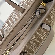Fendi Mini Roll Dove grey denim-effect FF jacquard mini-bag - 16cm - 2
