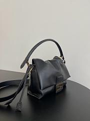 Fendi Mamma Baguette Medium black nappa leather bag - 26.5 cm - 5