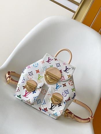 Louis Vuitton x Takashi Murakami Venice BackpackWhite Multicolored - 26cm