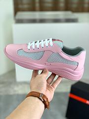 Prada America's Cup Soft rubber and bike fabric sneakers pink - 5