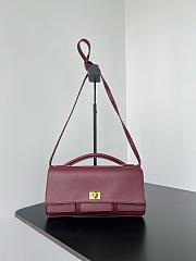 Balenciaga Bel Air Small Clutch On Strap in red & gold - 27cm - 1