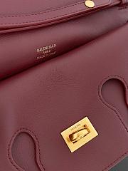 Balenciaga Bel Air Small Clutch On Strap in red & gold - 27cm - 6