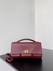 Balenciaga Bel Air Small Clutch On Strap in red & gold - 27cm - 4