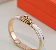 Hermes Mini Clic Kelly bracelet white - 6