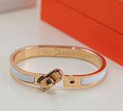 Hermes Mini Clic Kelly bracelet white - 3
