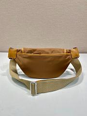 Prada Re-Nylon and leather shoulder bag 2VH176 brown - 18cm - 4