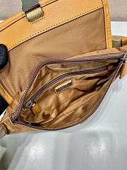 Prada Re-Nylon and leather shoulder bag 2VH176 brown - 18cm - 2