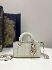 Dior Lady D-Joy Micro Bag White Patent Cannage Lambskin 16cm - 1