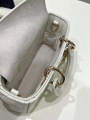 Dior Lady D-Joy Micro Bag White Patent Cannage Lambskin 16cm - 4