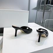 Dior Heeled Slide Black Satin - 5
