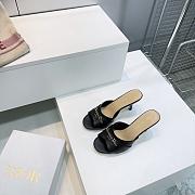 Dior Heeled Slide Black Satin - 2