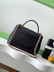 Chanel 25s Flap Bag with Top Handle Calfskin & Gold Hardware - 28x20.5x9.5cm - 5