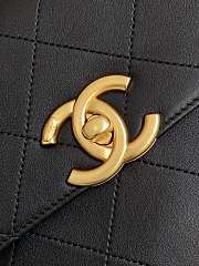 Chanel 25s Flap Bag with Top Handle Calfskin & Gold Hardware - 28x20.5x9.5cm - 3