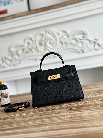 Hermes Epsom Mini Kelly 20 Black