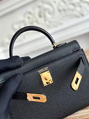 Hermes Epsom Mini Kelly 20 Black - 5
