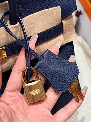 Hermes Birkin Small Bag Sapphire Blue 25cm - 2