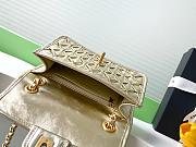 Chanel mini flap bag metallized braided calfskin in gold - 13x19x5.5cm - 6