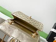 Chanel small flap bag metallized braided calfskin in gold - 15x25x8cm - 5