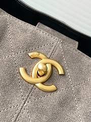 Chanel 25a Shopping Bag Grey & Black - 36x24x12cm - 6