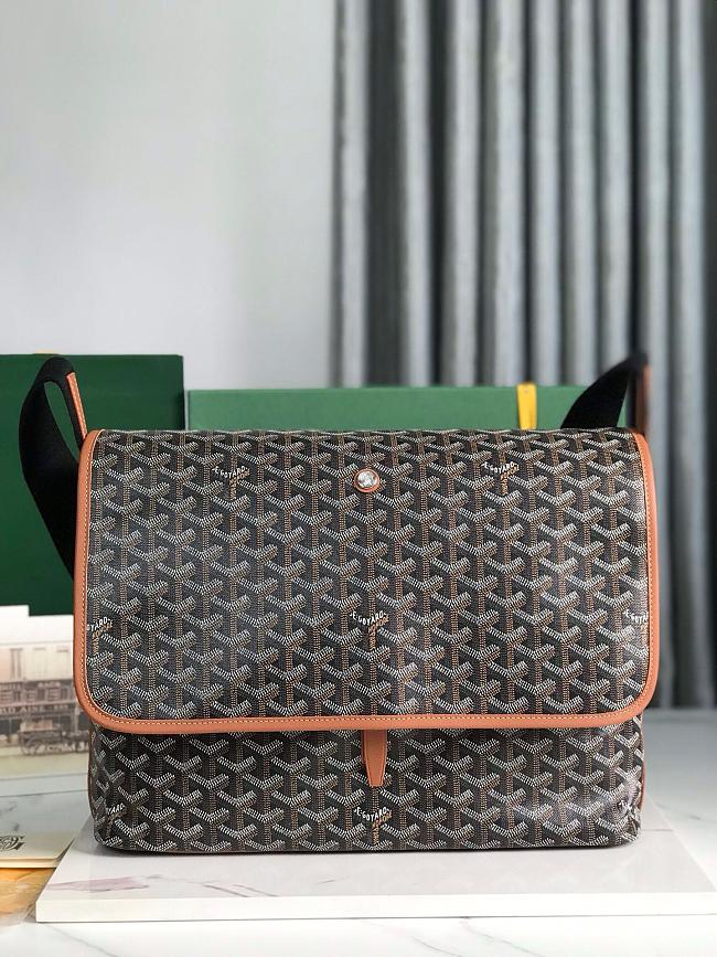 Goyard Capetien MM Messenger Bag Black & Tan - 39x13x26cm - 1