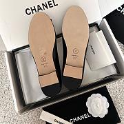 Chanel Lambskin Patent Cap Toe Ballerina Flats - 5