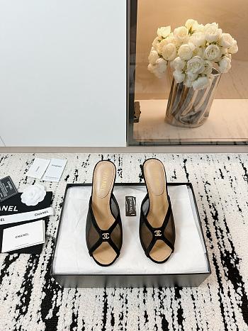 Chanel Mesh Peep Toe Heels 70mm