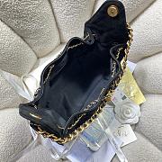 Chanel 25 Small Handbag Suede & Gold-Tone Metal Black 30cm - 6