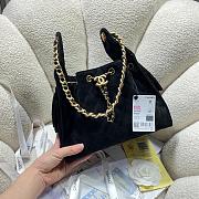 Chanel 25 Small Handbag Suede & Gold-Tone Metal Black 30cm - 5